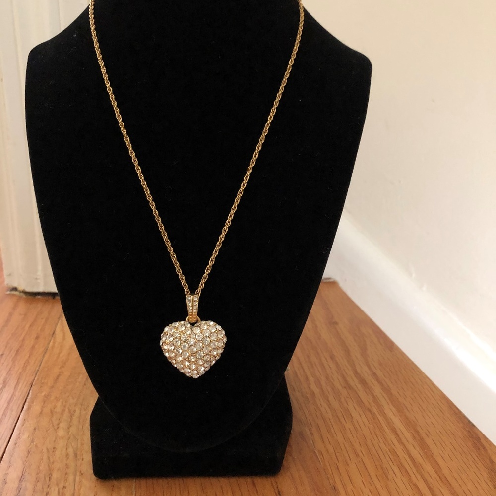 Monet Crystal Heart Necklace
